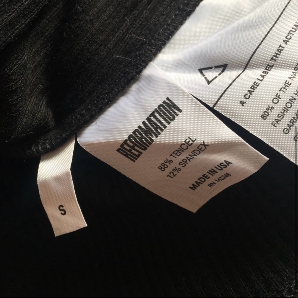 Reformation ribbed black mini - Picture 5 of 6